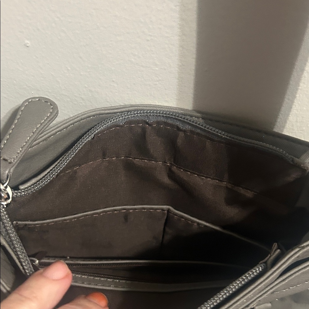 Chic Gray Women's Messenger Bag - Picture 7 of 7